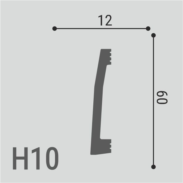 Плинтус напольный Де-Багет Н 10 60/12