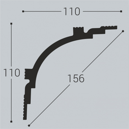 Карниз потолочный Bello Deco К14 110/110