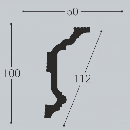 Карниз потолочный Bello Deco К4 100/50