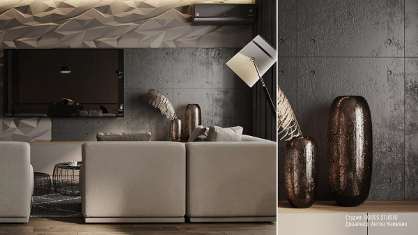 Гипсовая 3D панель Artpole LOFT ORIGINAL BETON