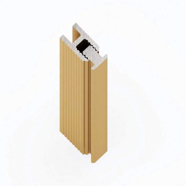 Теневая рейка LACONISTIQ DUAL mini, под панели и керамог. Светлое золото