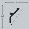 Карниз потолочный Bello Deco К12 60/40