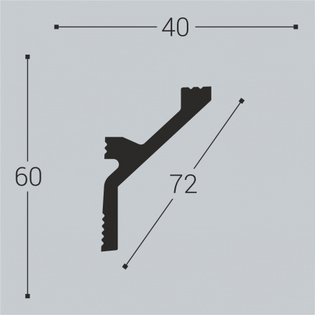 Карниз потолочный Bello Deco К12 60/40