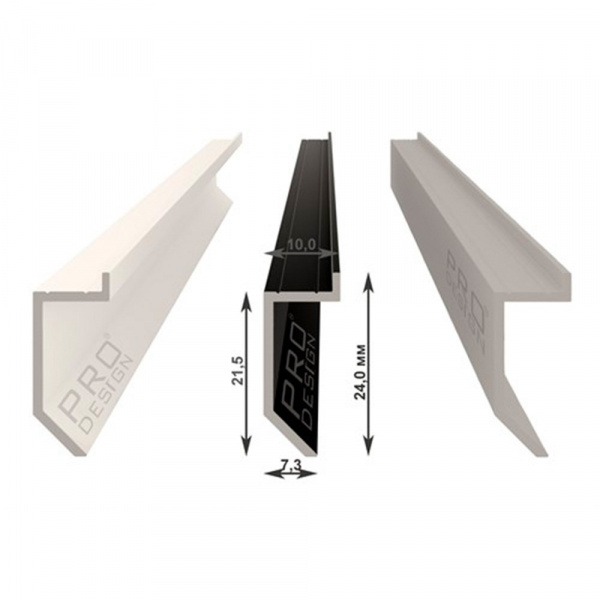 Теневой плинтус Pro Design Slim 723 Черный