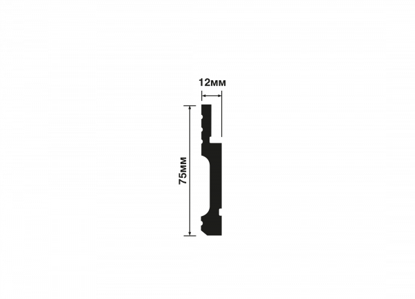 Плинтус напольный HIWOOD B75V1L