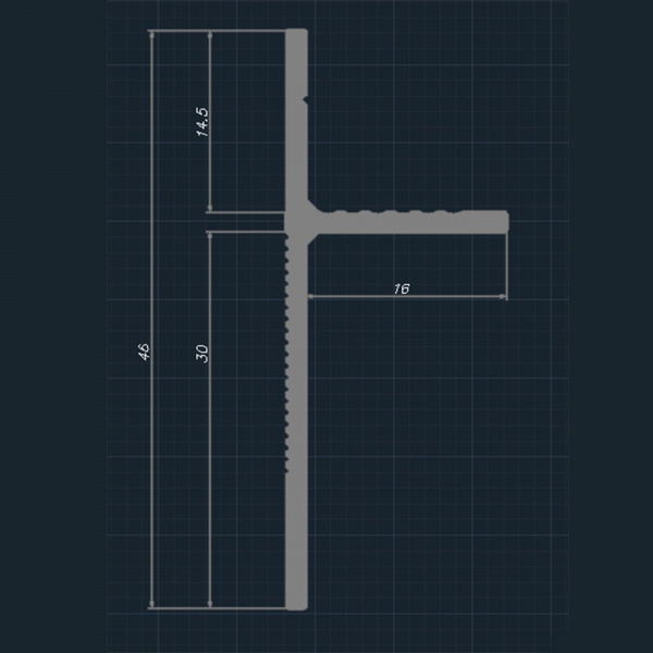 Теневой плинтус скрытого монтажа Pro Design Panel 7208