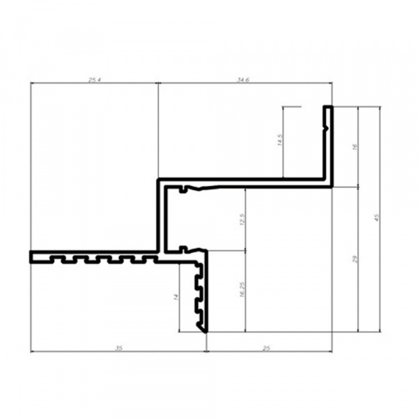 Парящий потолочный профиль Pro Design Gipps 602 Белый