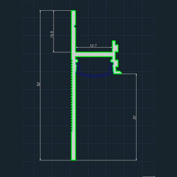 Теневой плинтус скрытого монтажа Pro Design 7209 Черный