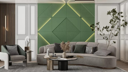Гипсовая 3D панель Artpole FIELDS LED (холодный свет)