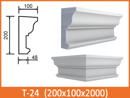 Фасадный карниз межэтажный Архитек T-24