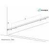 Микроплинтус Лайн Ликорн С-05.25.2 серебристый.