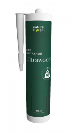 Клей ULTRAWOOD монтажный универсальный, прозрачный 310 мл
