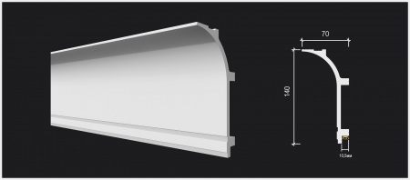 Карниз потолочный DECOR DIZAYN DD520