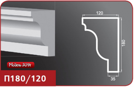 Подоконник фасадный "Лепнина Фасад" П180/120