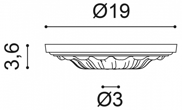 Розетка потолочная Orac Decor R11