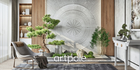 Панно гипсовый деталь 675х606х32 Artpole SPN4-2
