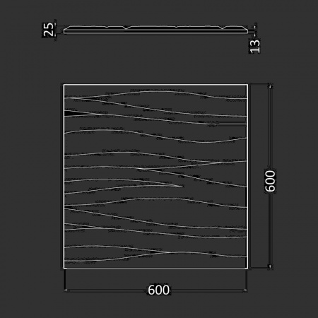 Гипсовая 3D панель Artpole SILK-2