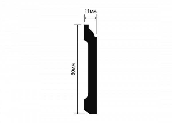 Плинтус напольный HIWOOD B80C 