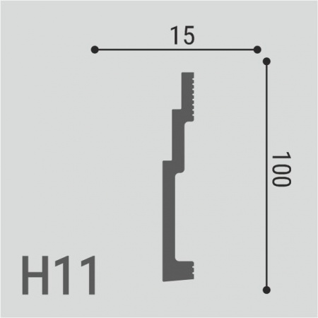 Плинтус напольный Де-Багет Н 11 100/15