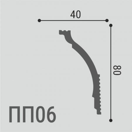 Карниз потолочный Де-Багет ПП 06 80/40