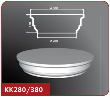 Капитель полуколонны "Лепнина Фасад" КК280/380