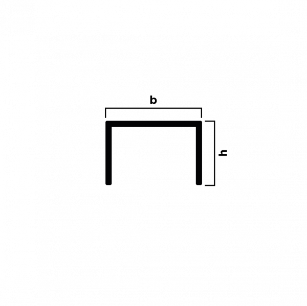 П- образный профиль NEEXY 15мм х 10мм (шампань блестящая)