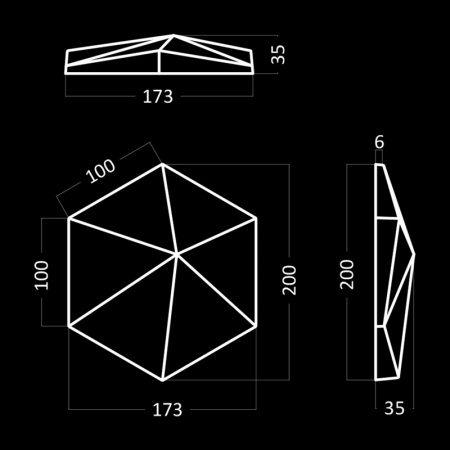 Гипсовая 3D панель Artpole CUBE-Ex1