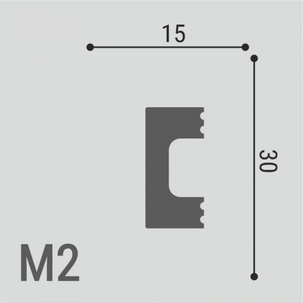 Молдинг Де-Багет М 2 30/15