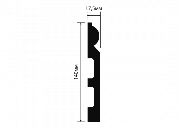 Плинтус напольный HIWOOD B140
