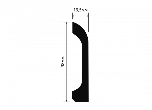 Плинтус напольный HIWOOD B98V1