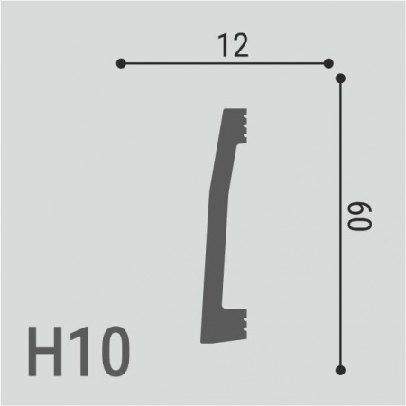 Плинтус напольный Де-Багет Н 10 60/12