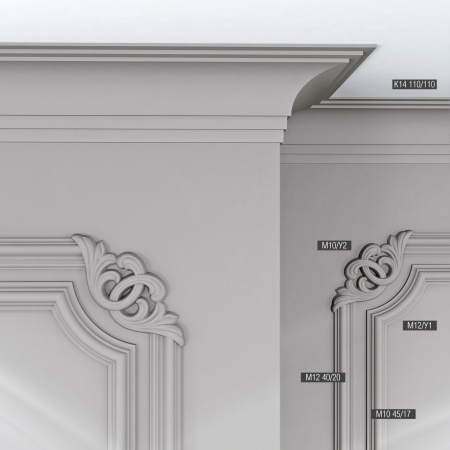 Карниз потолочный Bello Deco К14 110/110