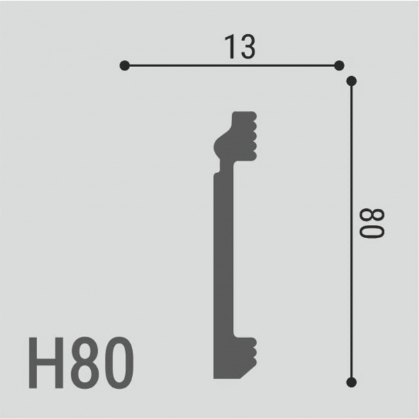 Плинтус напольный Де-Багет Н 80/13